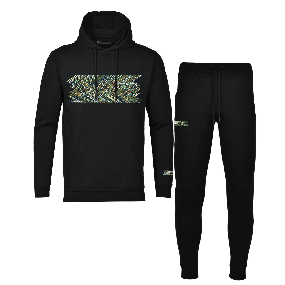 Shear Zig Green - Men's Hoodie Tracksuit