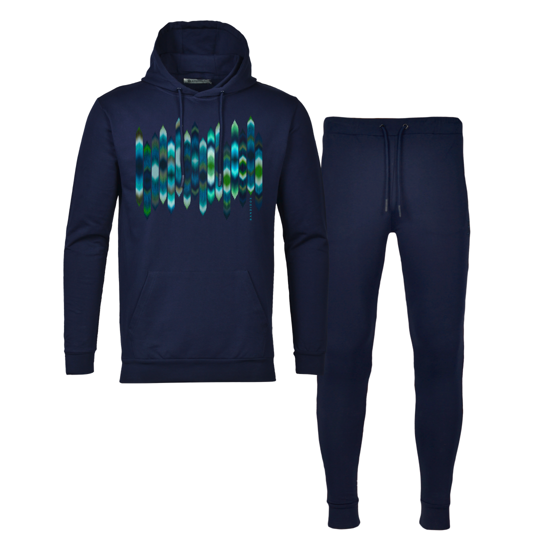 Strata Blue - Men's Hoodie Tracksuit