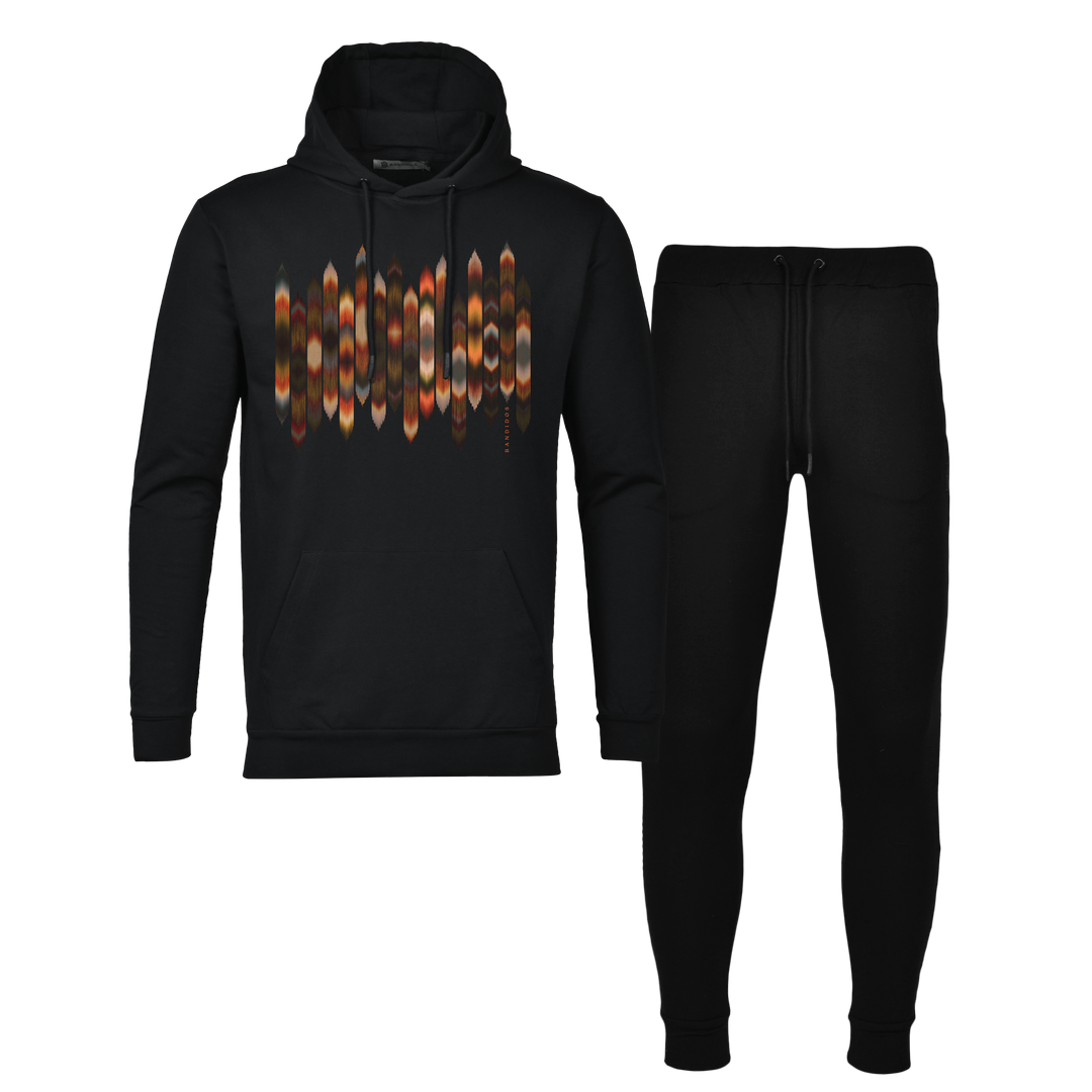 Strata Brown - Men's Hoodie Tracksuit