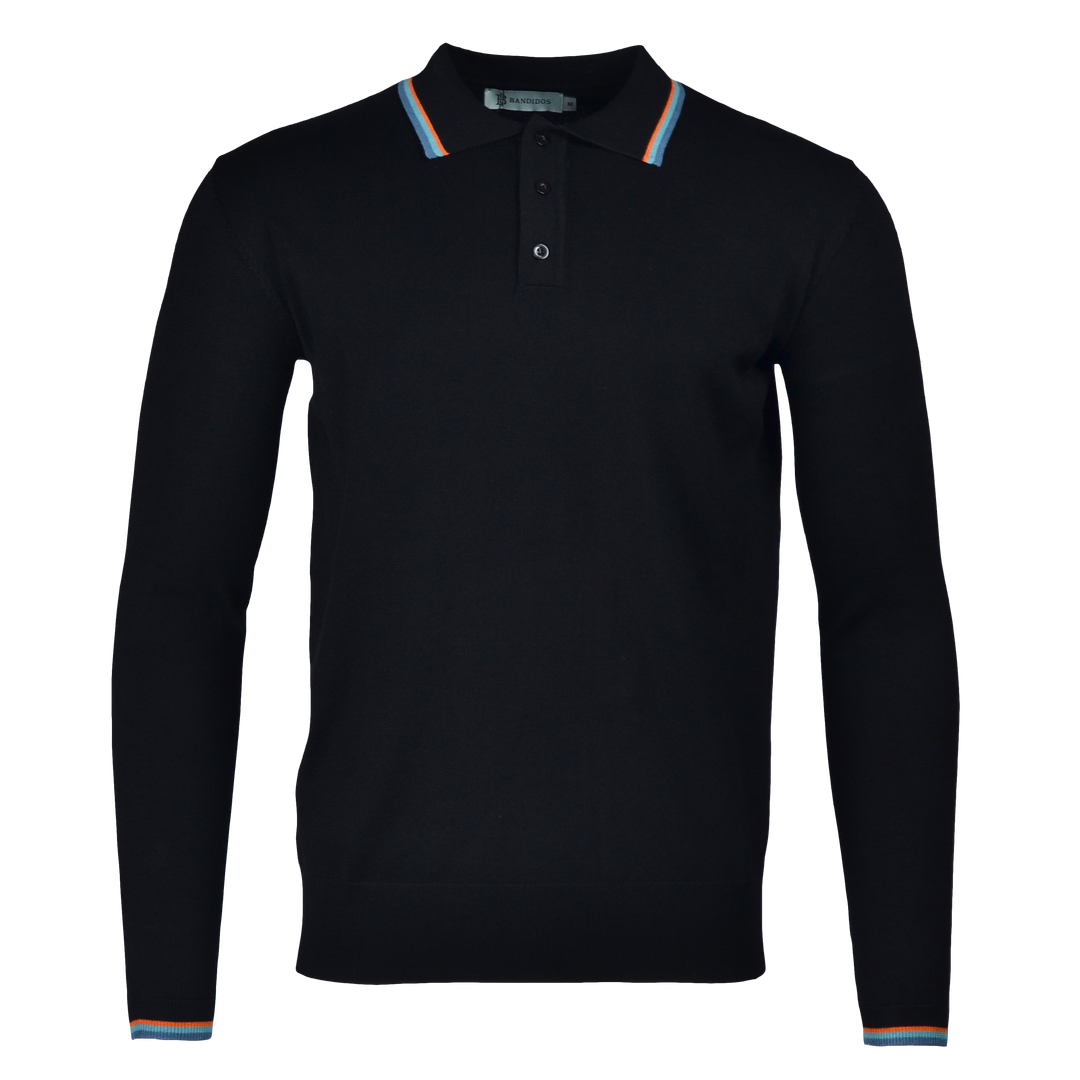 Men's Long Sleeve Trim Polo