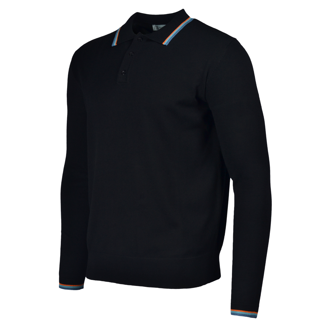 Men's Long Sleeve Trim Polo