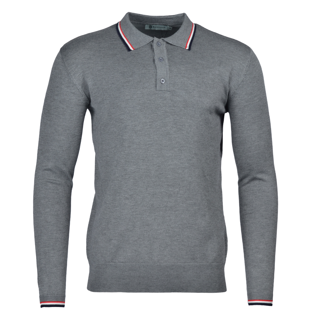 Men's Long Sleeve Trim Polo