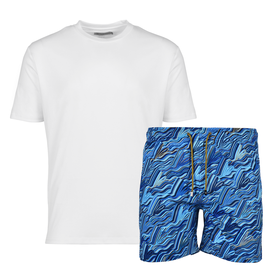 Autograph Navy - Men's T-shirt & Swim Short Set