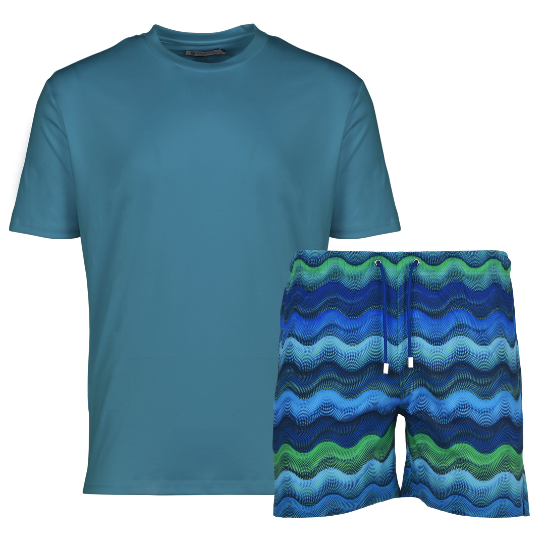 Dot Waves Hawaii - Men's T-Shirt & Swim Short Set