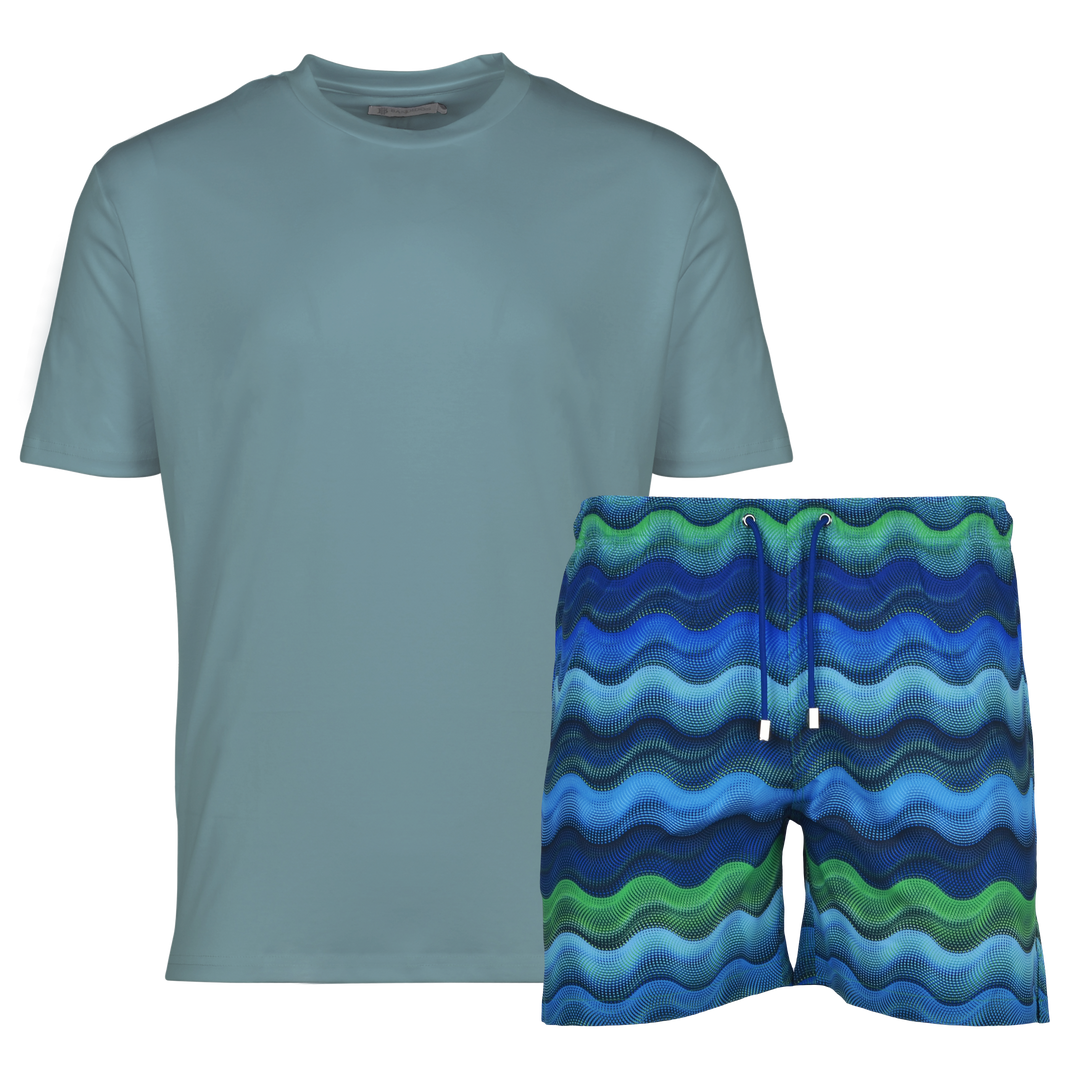 Dot Waves Hawaii - Men's T-Shirt & Swim Short Set