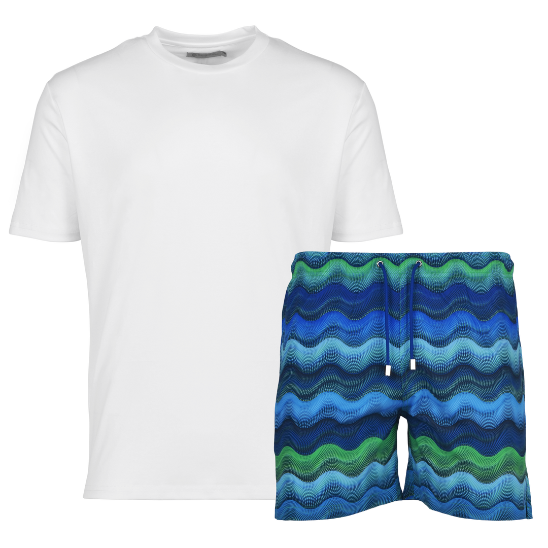 Dot Waves Hawaii - Men's T-Shirt & Swim Short Set
