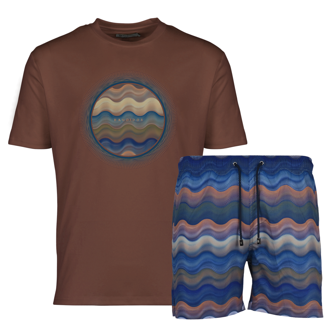 Dot Waves Marrakech Orb - Men's T-Shirt & Swim Short Set