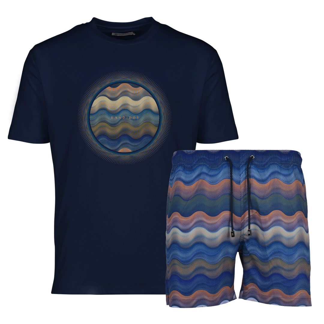 Dot Waves Marrakech Orb - Men's T-Shirt & Swim Short Set