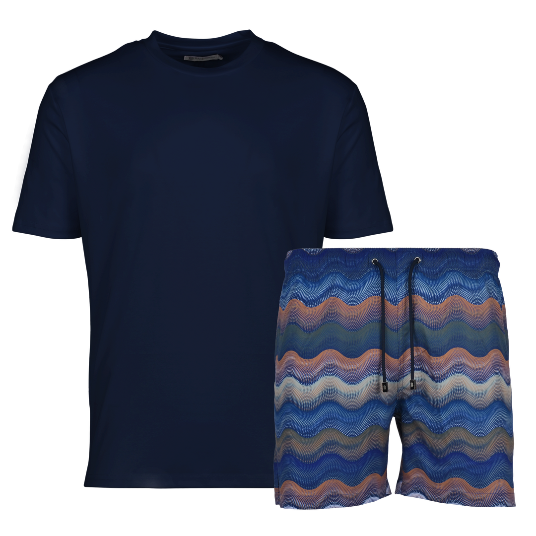 Dot Waves Marrakech - Men's T-Shirt & Swim Short Set