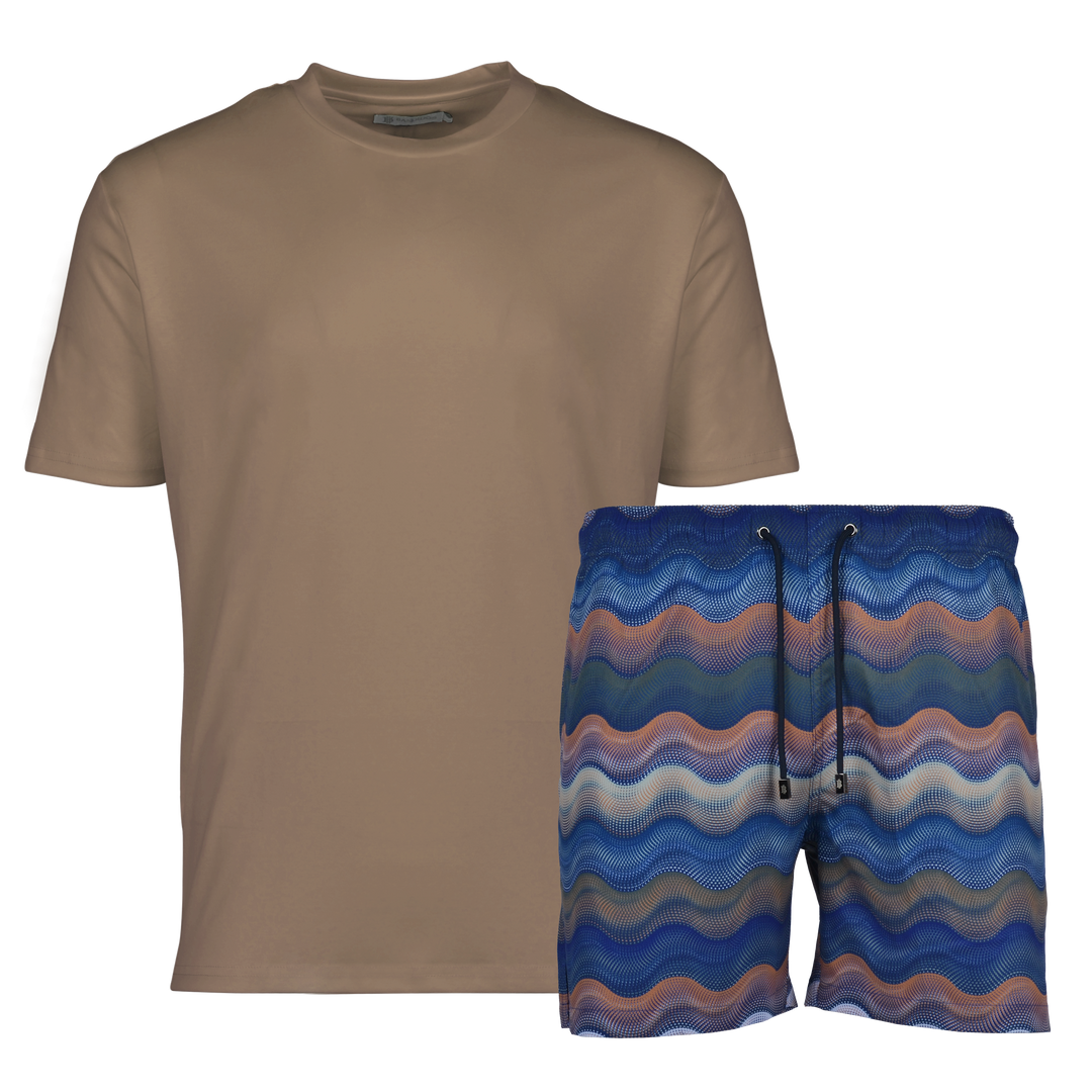 Dot Waves Marrakech - Men's T-Shirt & Swim Short Set