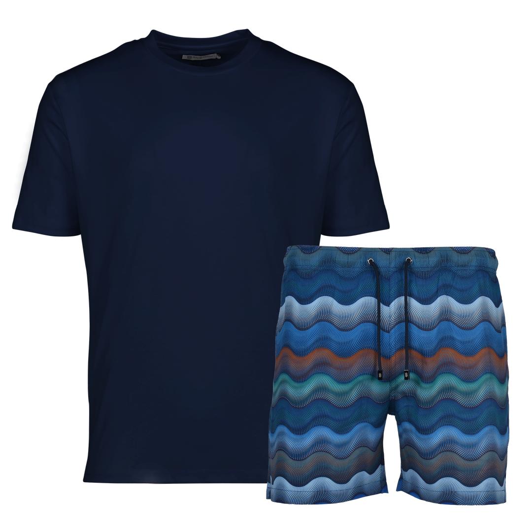 Dot Waves Dubai - Men's T-Shirt & Swim Short Set