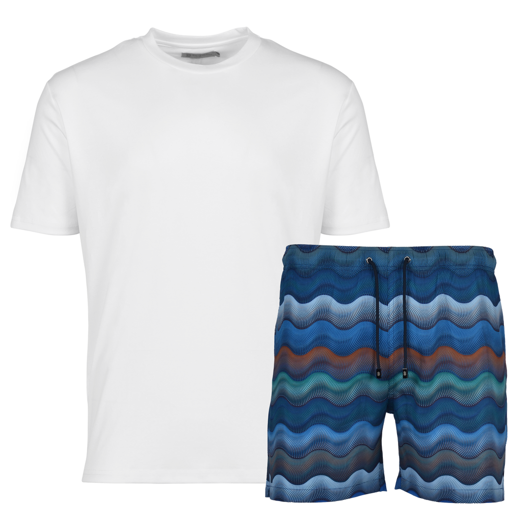 Dot Waves Dubai - Men's T-Shirt & Swim Short Set