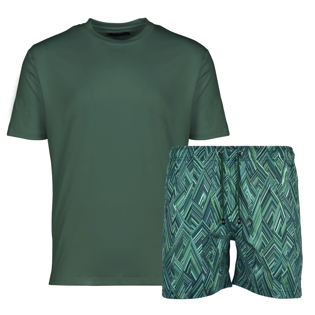 Shear Zig Bali - Men's T-Shirt & Swim Short Set