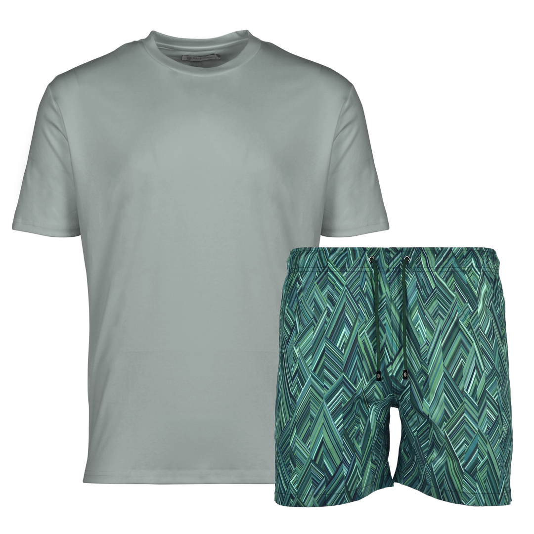 Shear Zig Bali - Men's T-Shirt & Swim Short Set