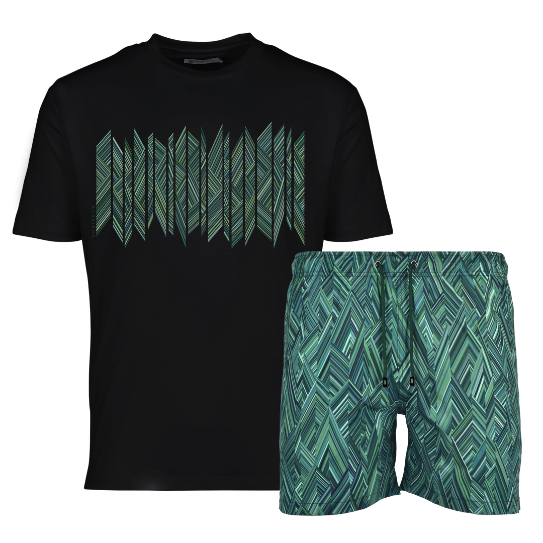 Shear Zig Bali Shard - Men's T-Shirt & Swim Short Set