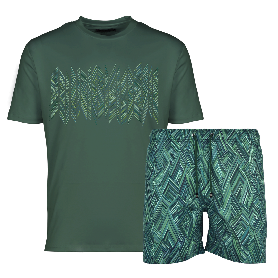 Shear Zig Bali Shard - Men's T-Shirt & Swim Short Set