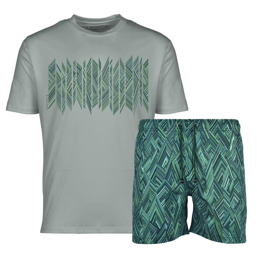 Shear Zig Bali Shard - Men's T-Shirt & Swim Short Set