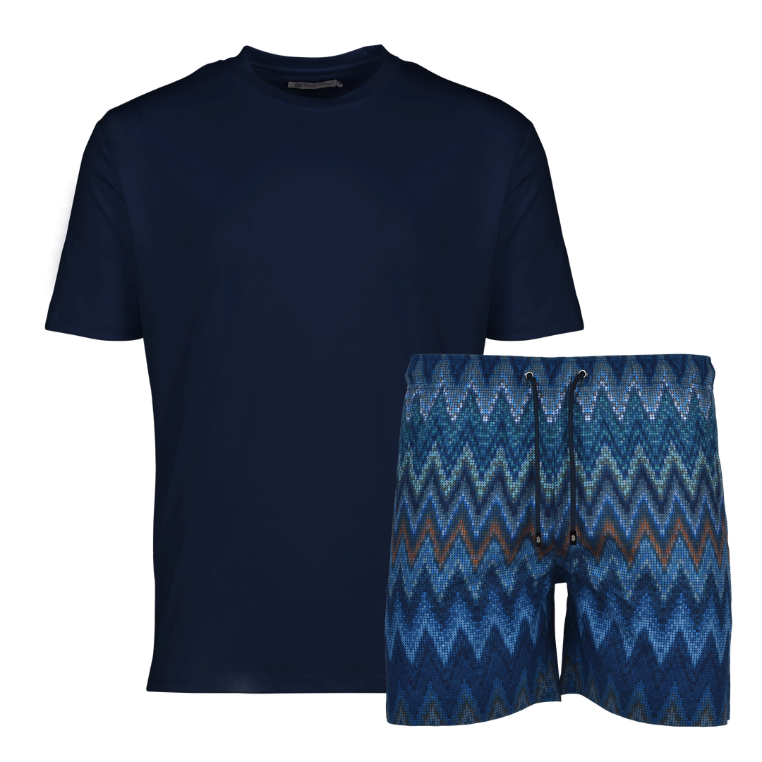 Sequin Zig Dubai - Men's T-Shirt & Swim Short Set