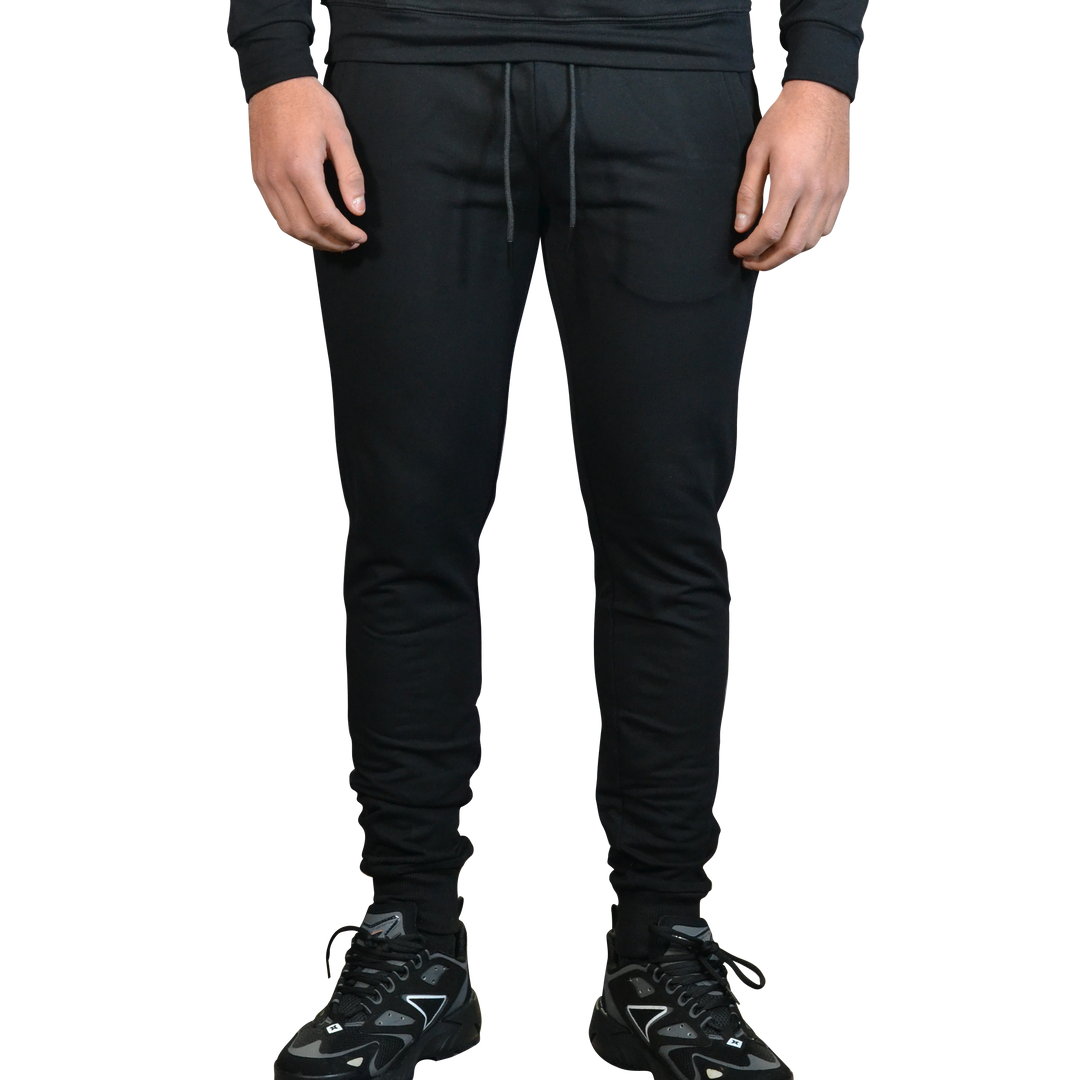 Men s Black Cotton Joggers Moda Bandidos
