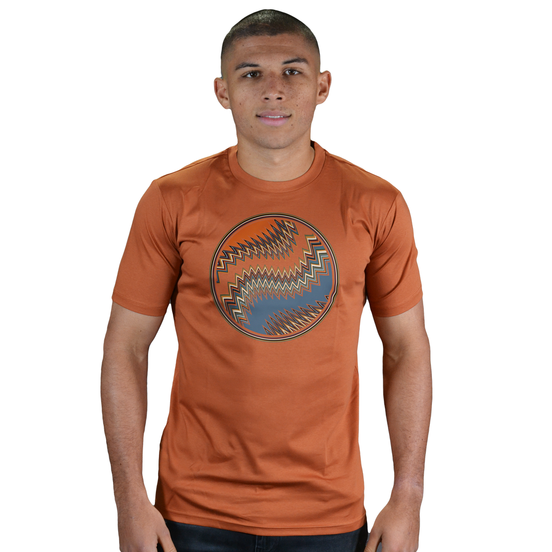 Orb Zig Orange - Men's T-Shirt